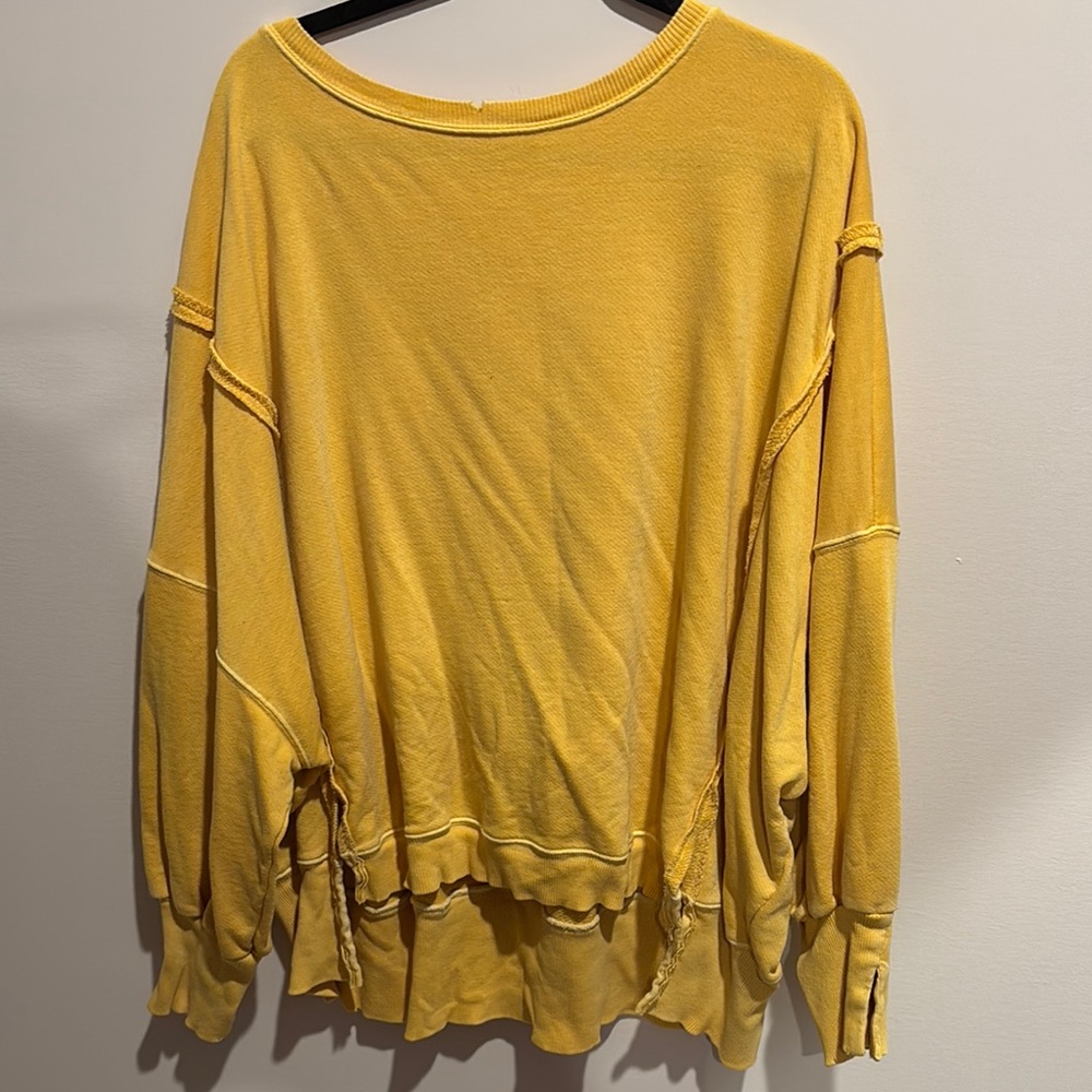 We The Free Oversized Yellow Camden Sweatshirt